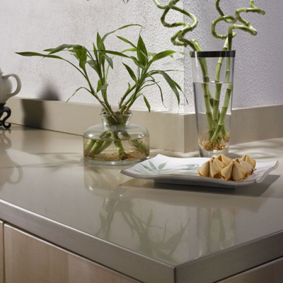 Corian Raffia solid surface by Olive Mill located in Orange County, CA.