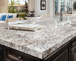 Silver Lennon from Arizona Tile. quartz vs. granite countertops
